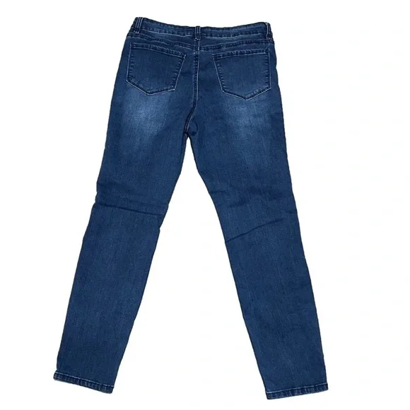Women's Blue Jeans with Embroidered Detail - Picture 2 of 10